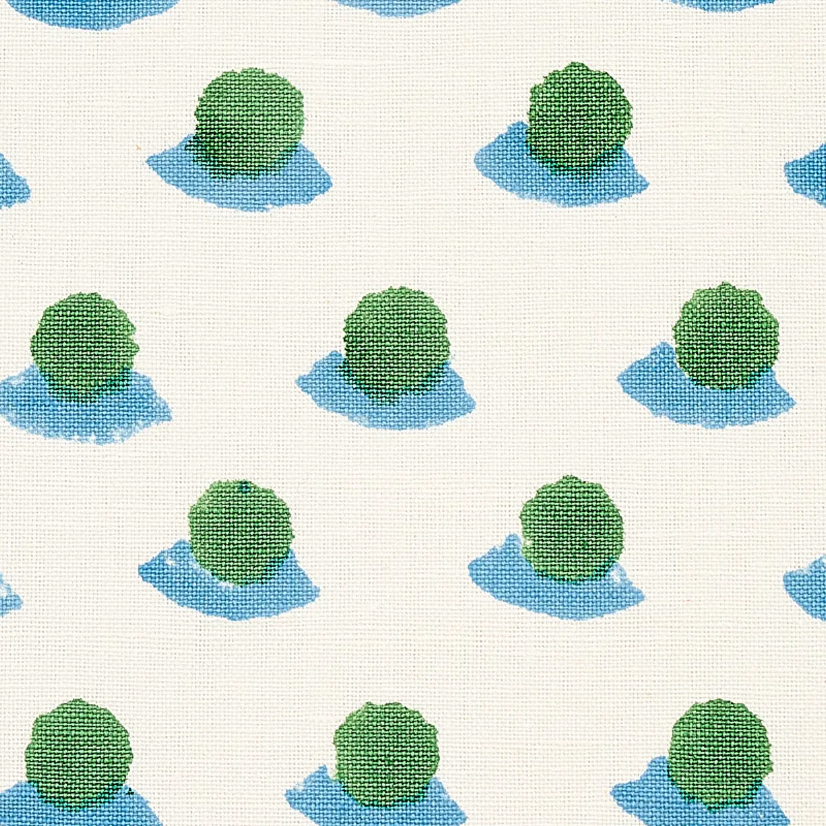 BERRY HAND BLOCK PRINT_ GRASS & SKY