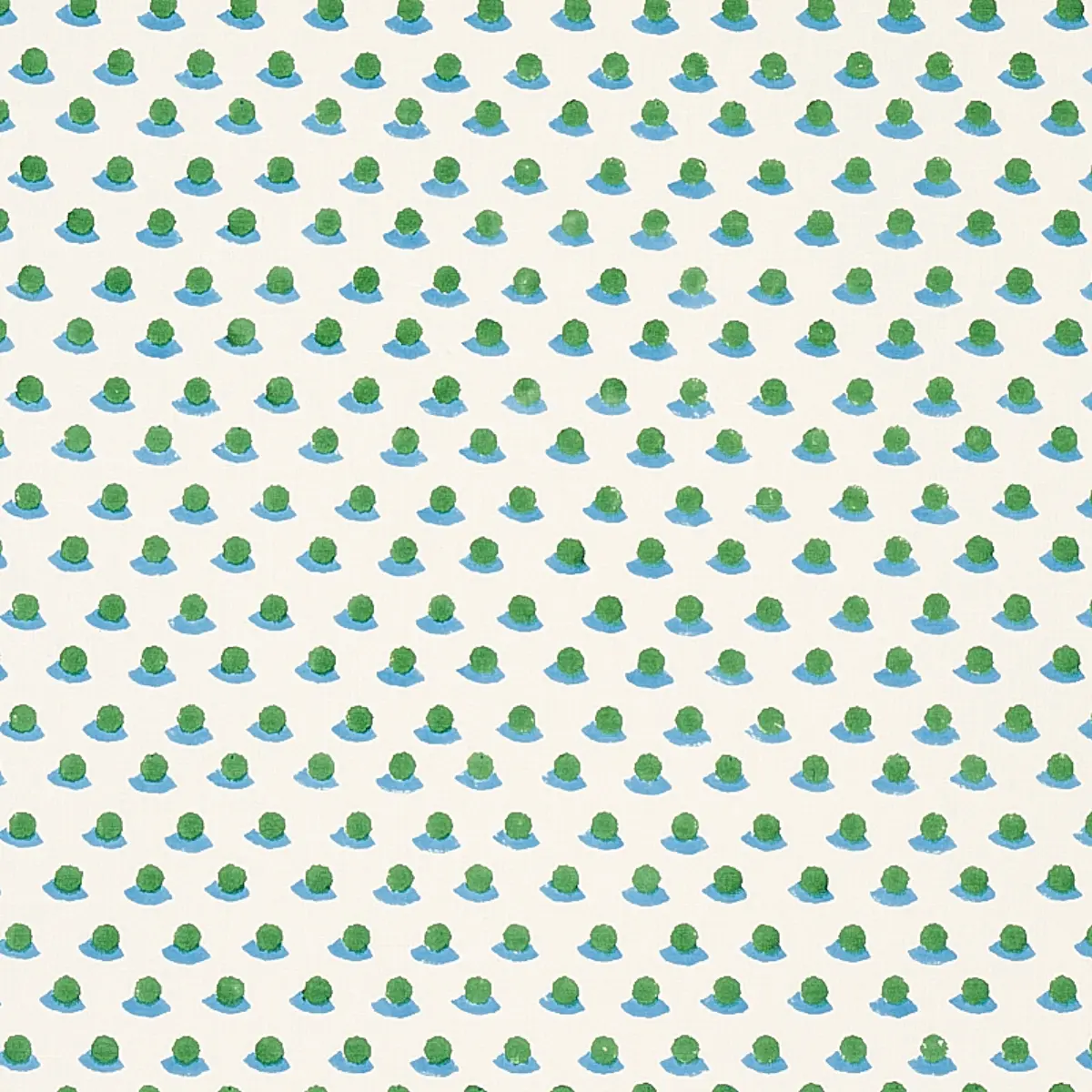 BERRY HAND BLOCK PRINT_ GRASS & SKY