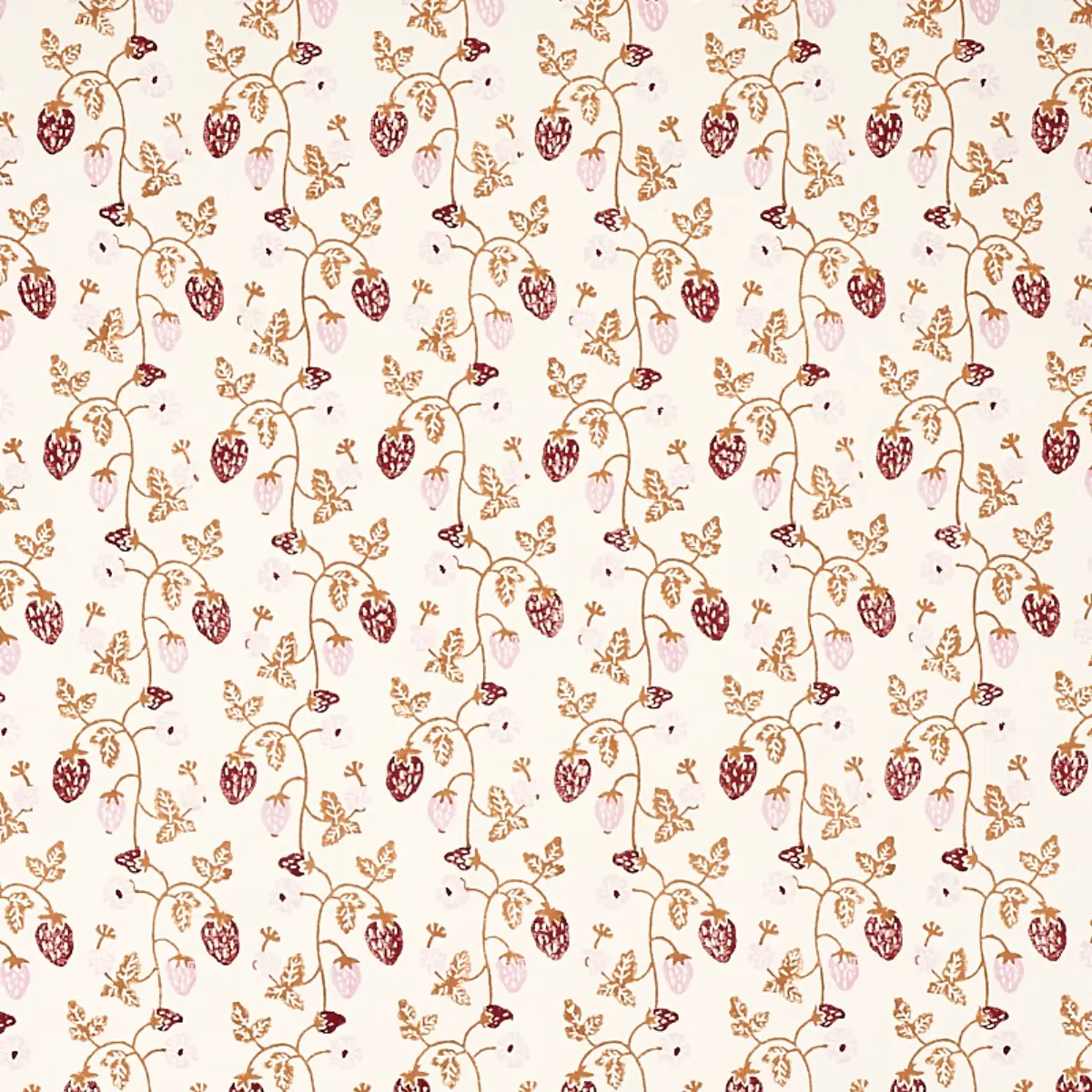 STRAWBERRY HAND BLOCK PRINT_ COPPER