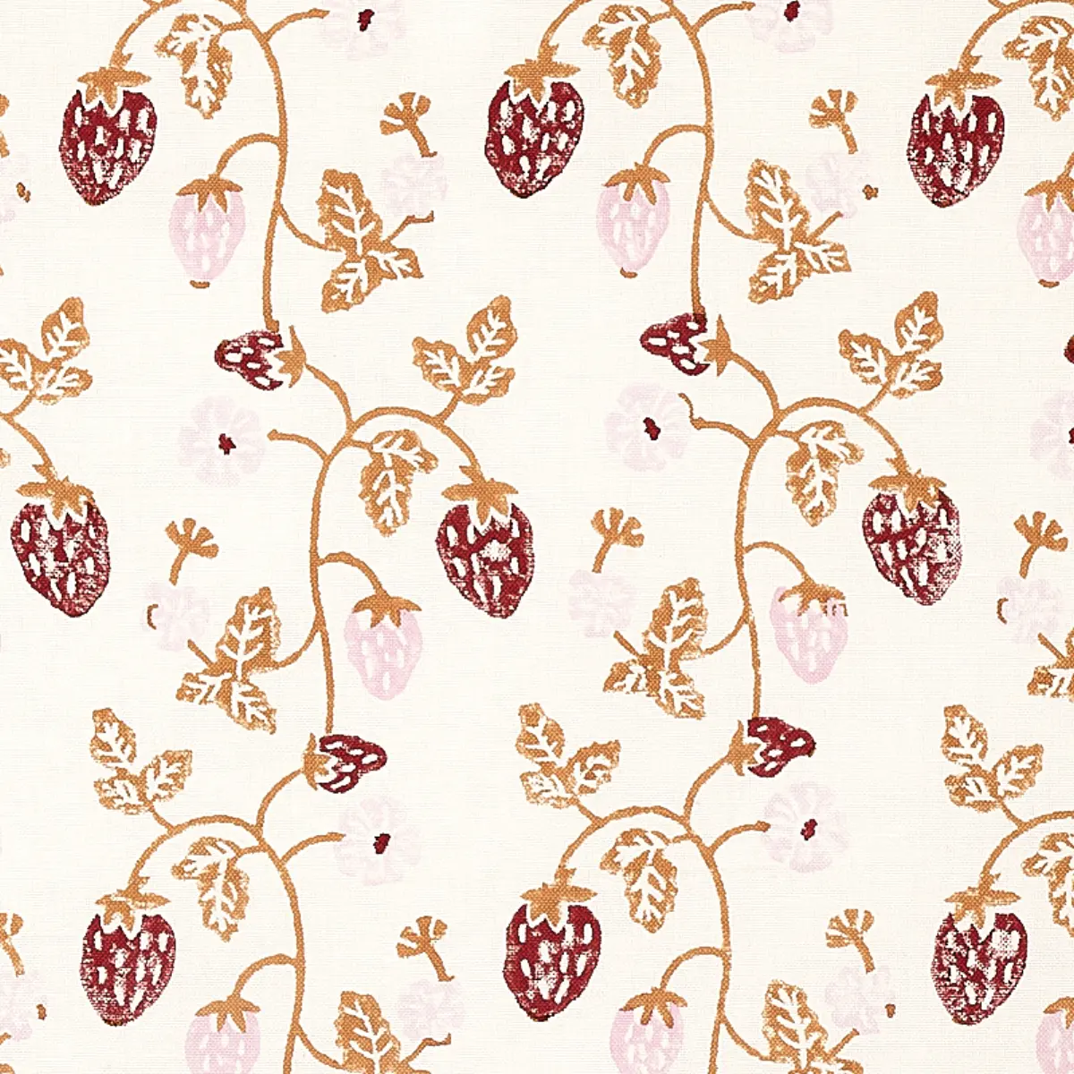 STRAWBERRY HAND BLOCK PRINT_ COPPER