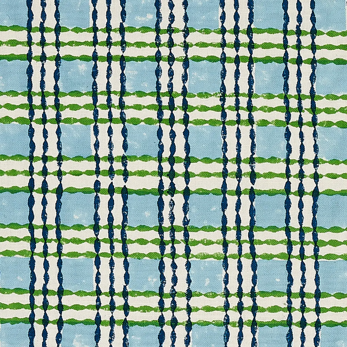 TRELLIS HAND BLOCK PRINT_ SKY & GRASS