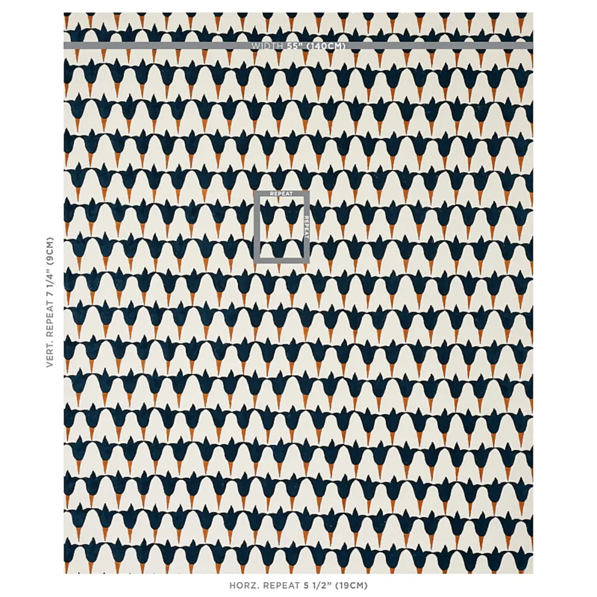 TULIP HAND BLOCK_ MIDNIGHT & COPPER