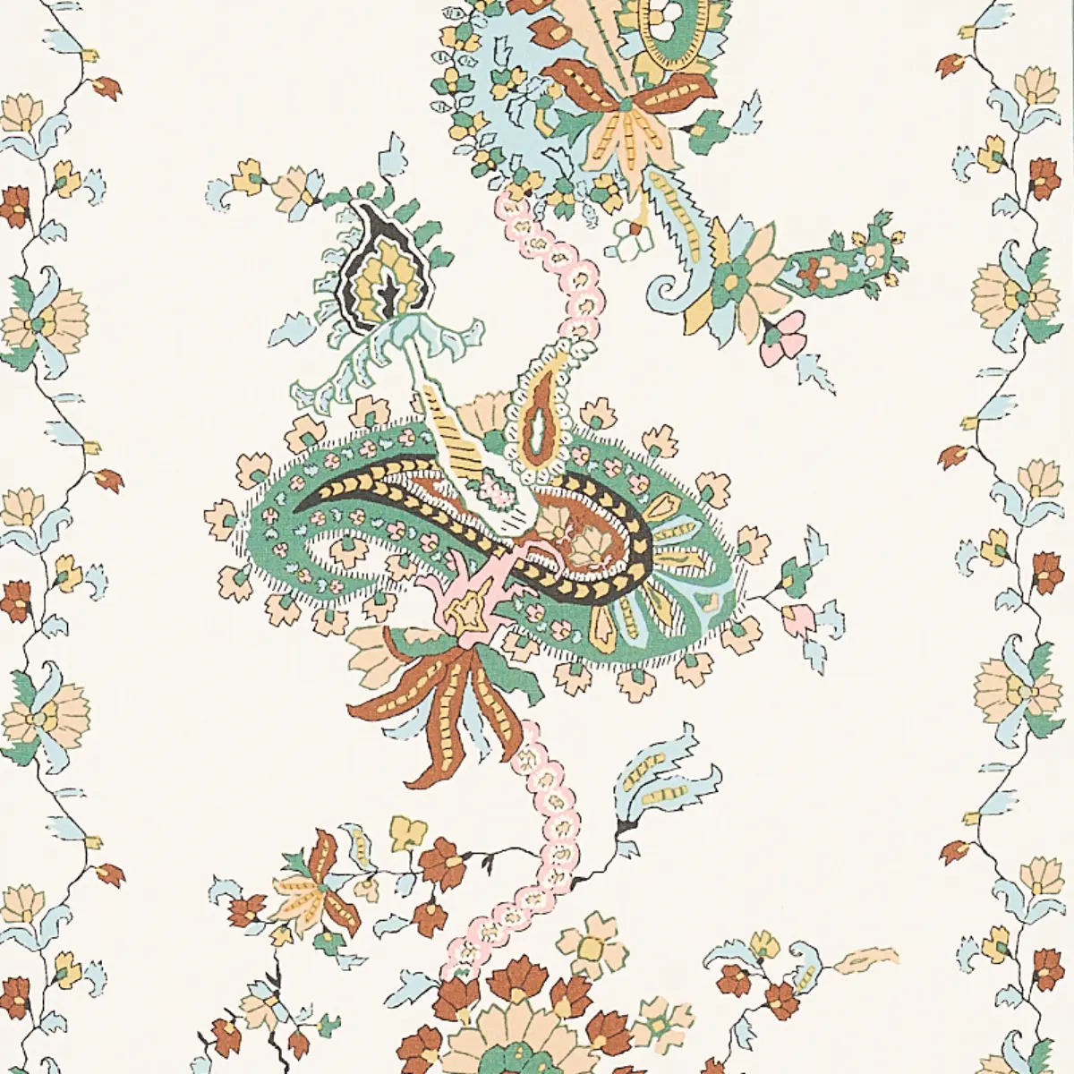 ELENA PAISLEY STRIPE_ GREEN
