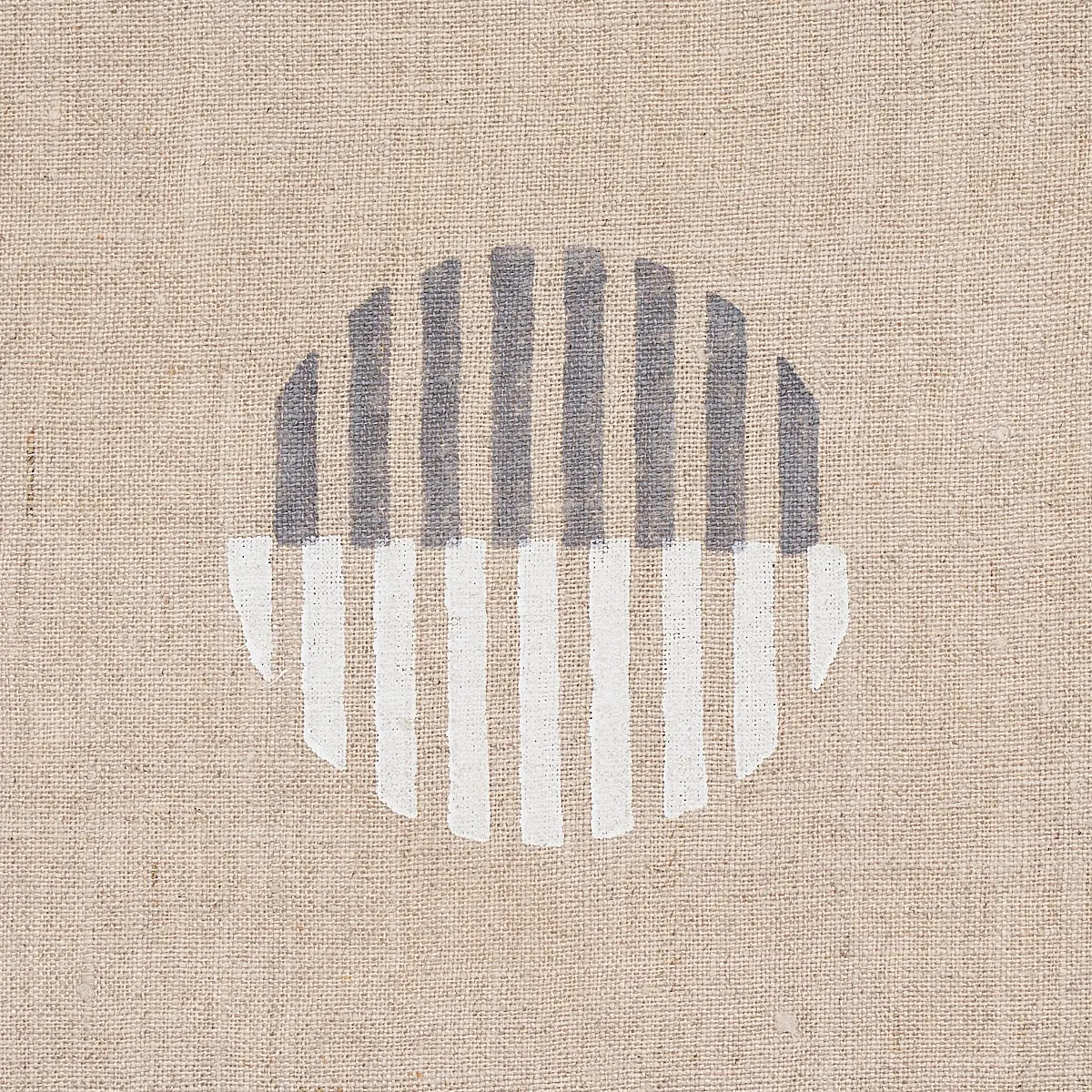 ANDO HAND BLOCK PRINT_ IVORY & CHARCOAL ON NATURAL