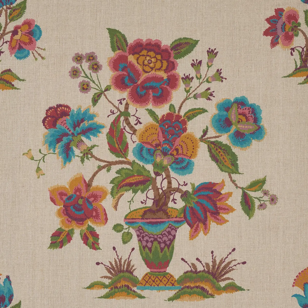 ASHFORD LINEN_ MULBERRY AND NATURAL