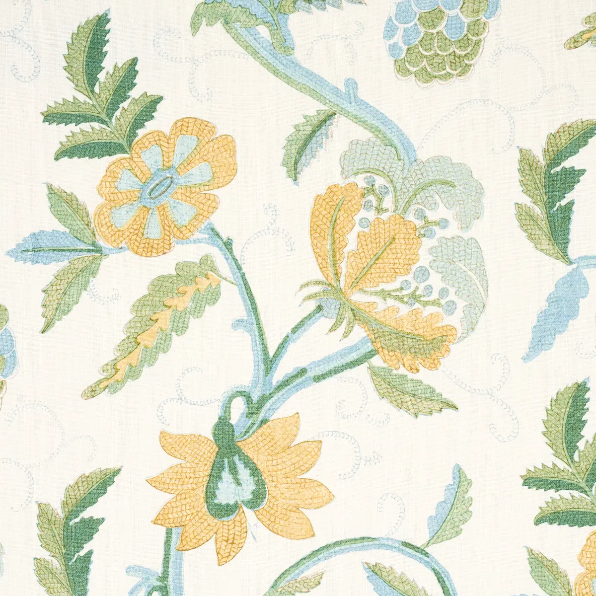 INDALI BORDERED LINEN_ CITRON AND MINERAL