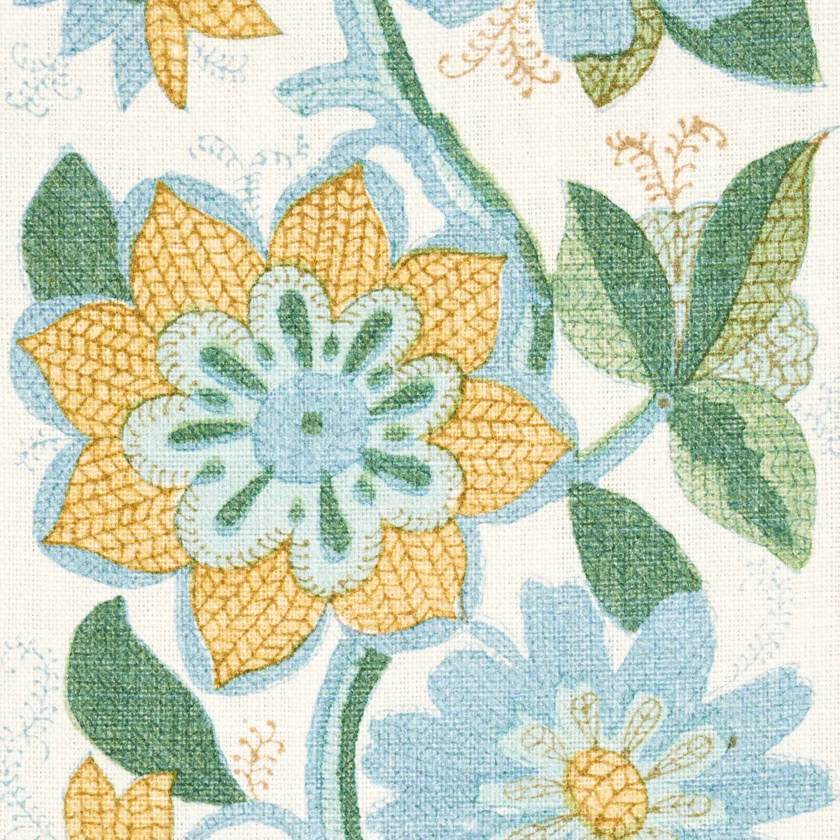 INDALI BORDERED LINEN_ CITRON AND MINERAL