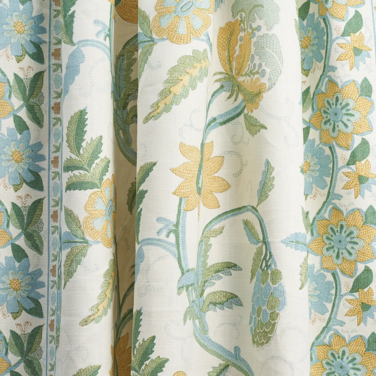 INDALI BORDERED LINEN_ CITRON AND MINERAL
