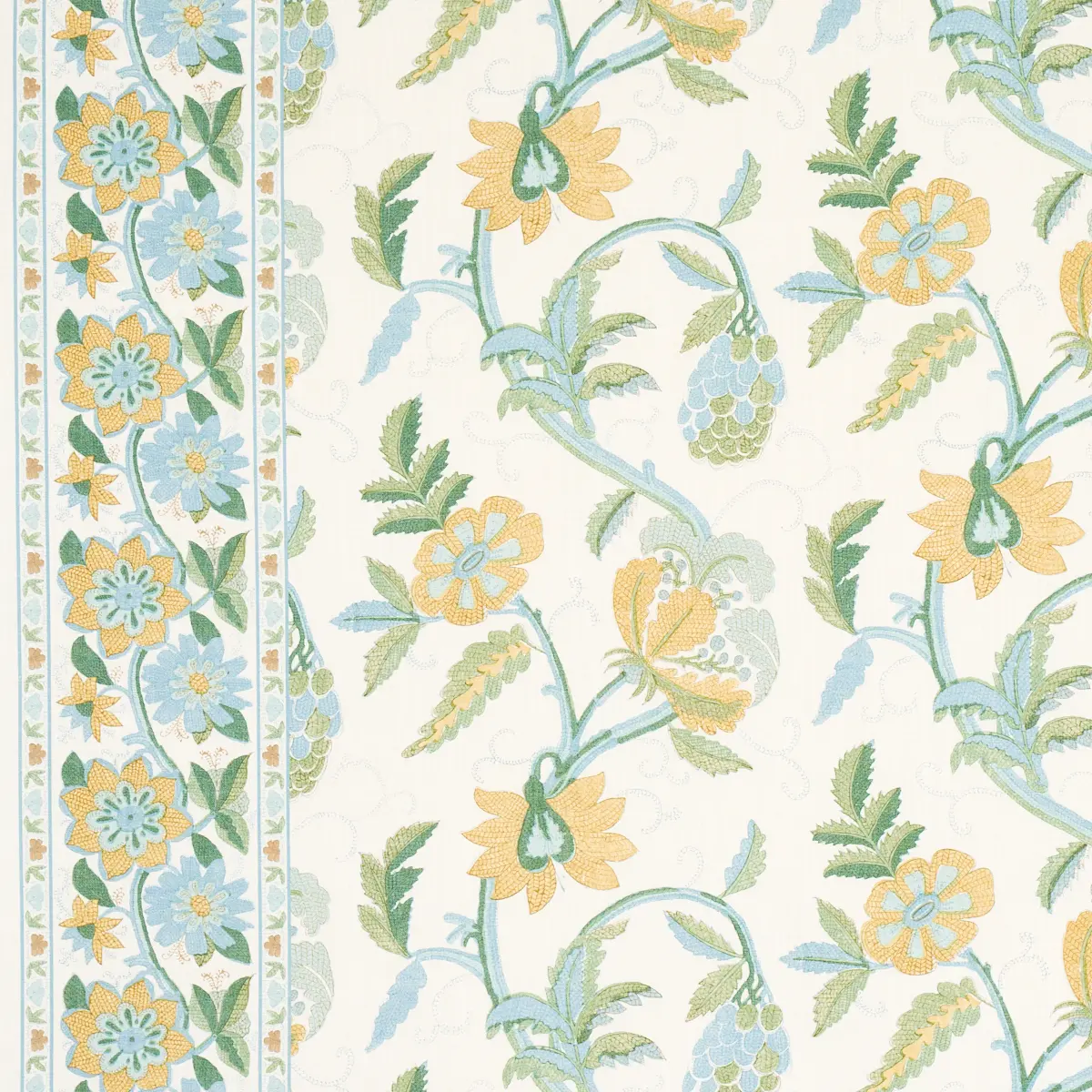 INDALI BORDERED LINEN_ CITRON AND MINERAL