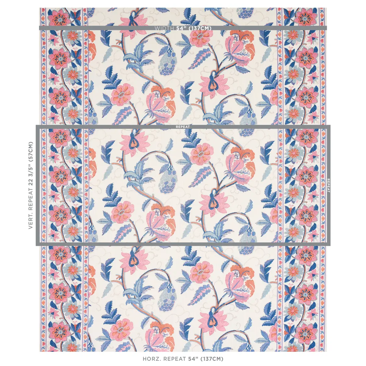 INDALI BORDERED LINEN_ ROSE AND INDIGO