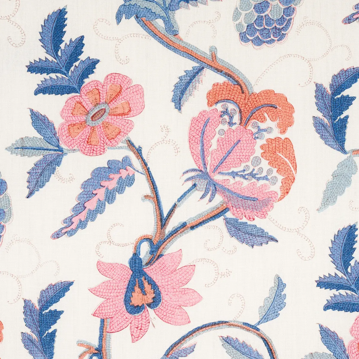 INDALI BORDERED LINEN_ ROSE AND INDIGO