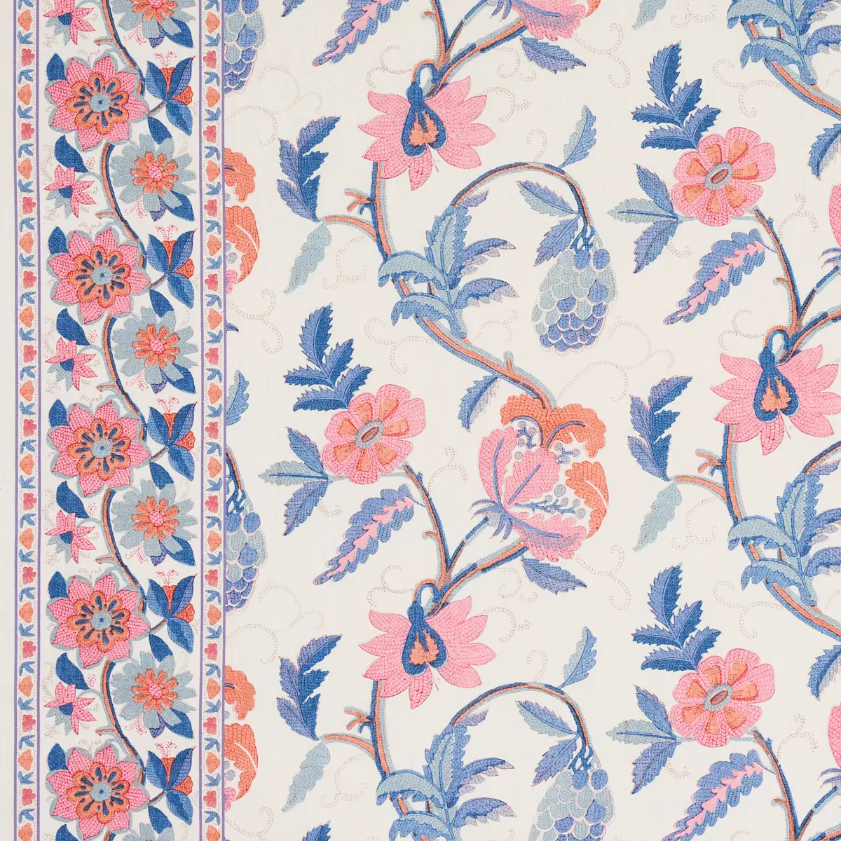 INDALI BORDERED LINEN_ ROSE AND INDIGO
