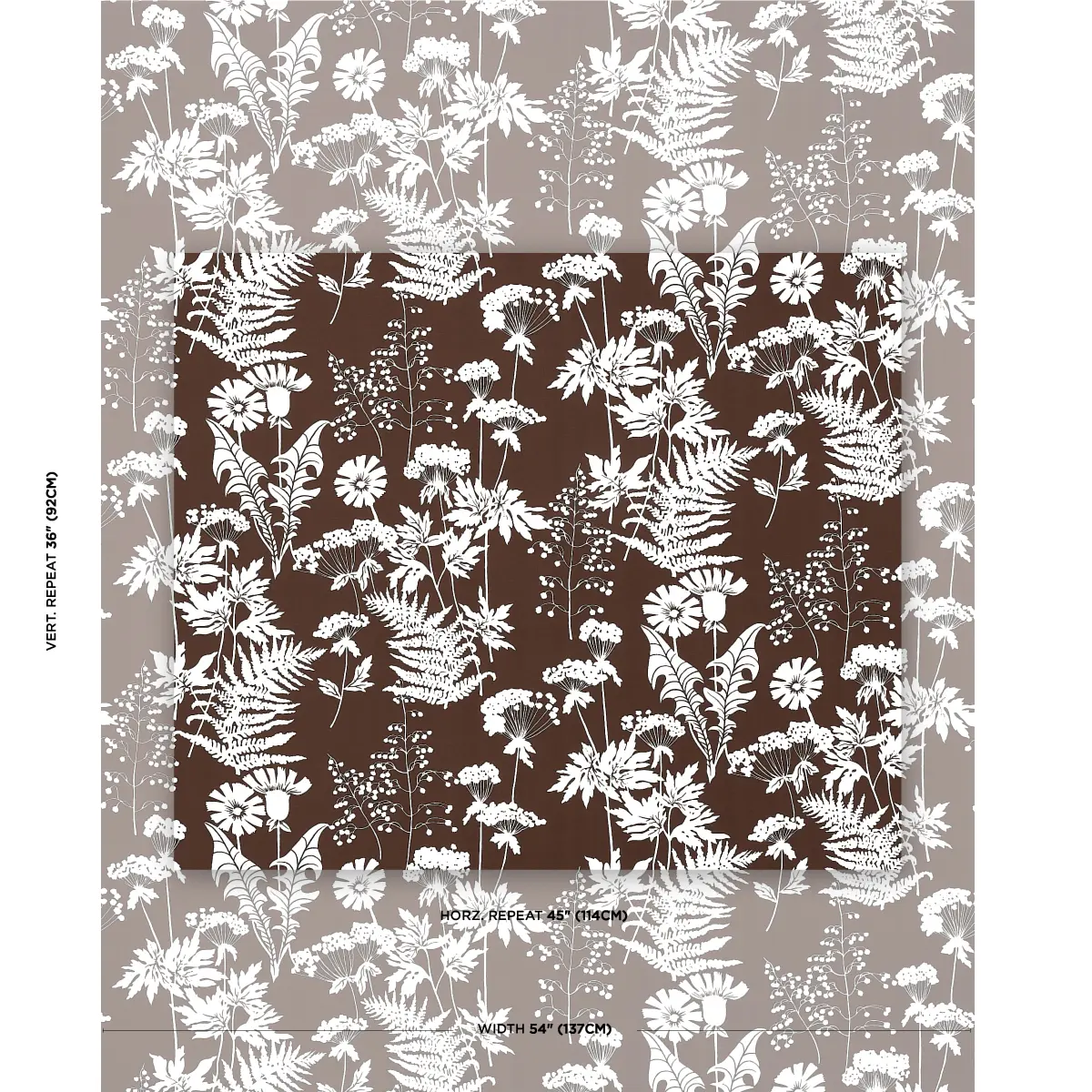 SPRING FLORAL INDOOR/OUTDOOR_ BROWN