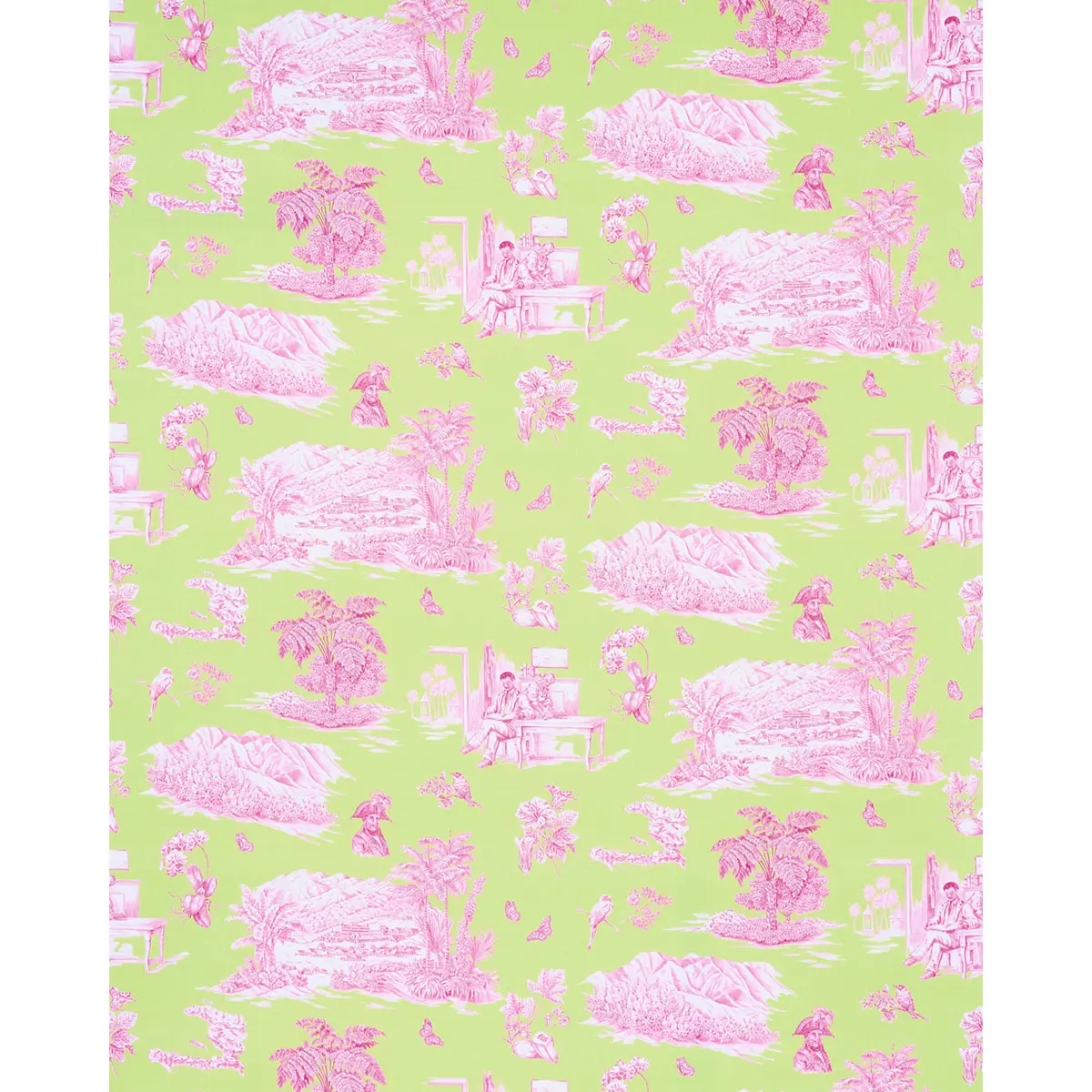 TOUSSAINT TOILE_ PINK & GREEN