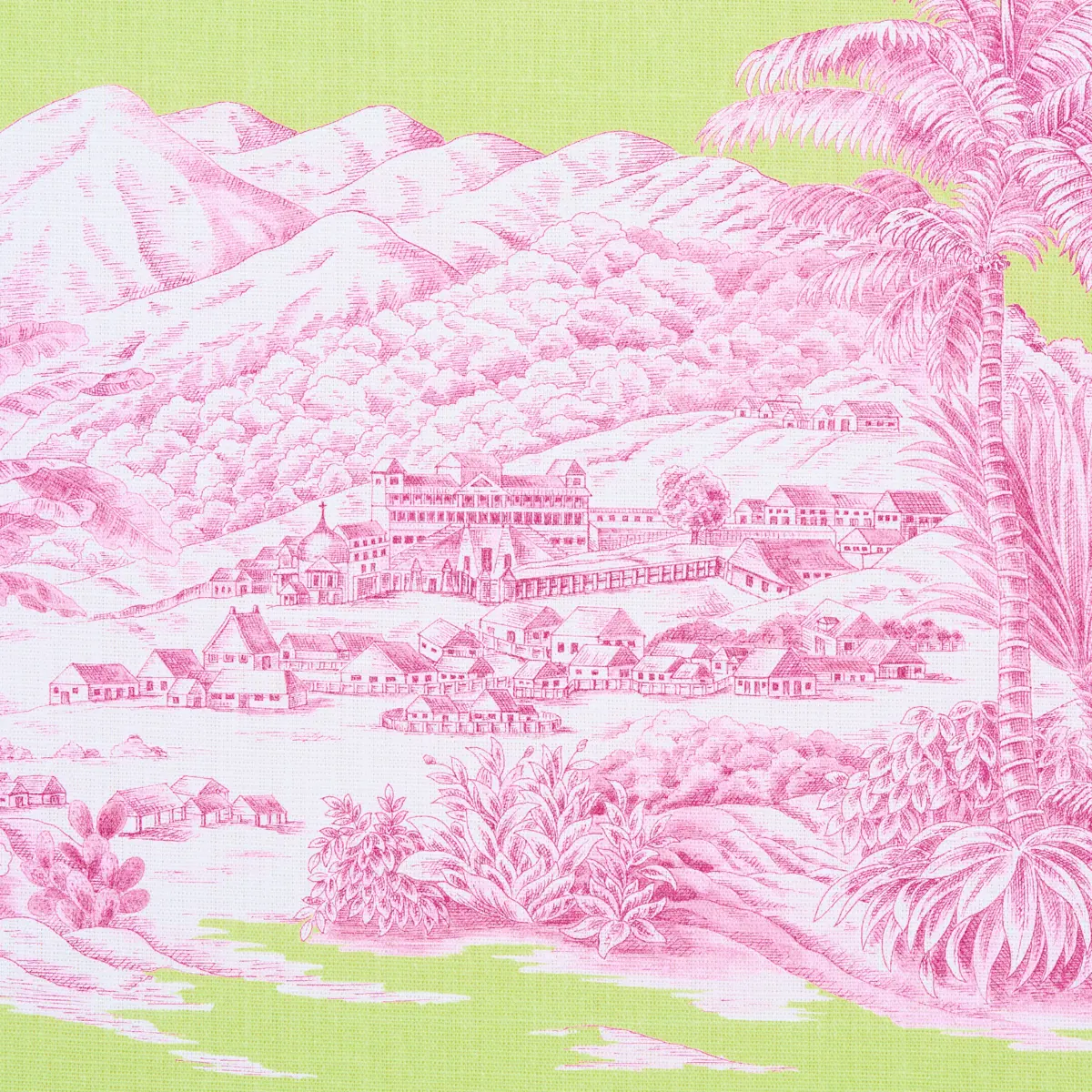 TOUSSAINT TOILE_ PINK & GREEN