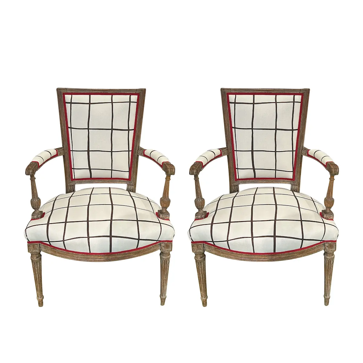 PAINTERLY WINDOWPANE_ BROWN