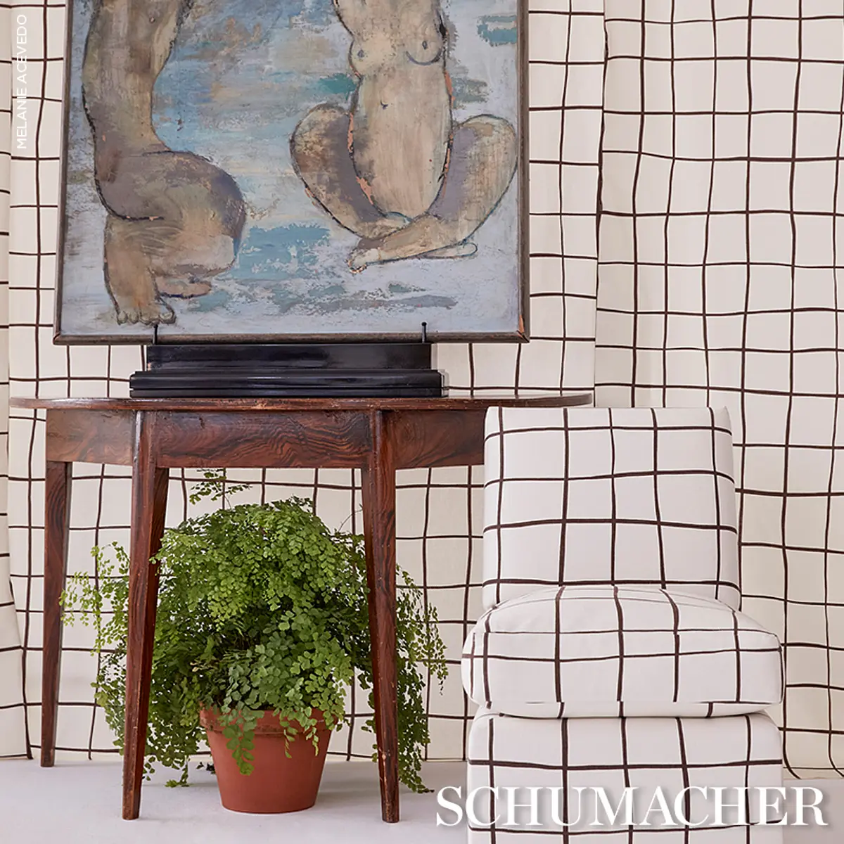 PAINTERLY WINDOWPANE_ BROWN