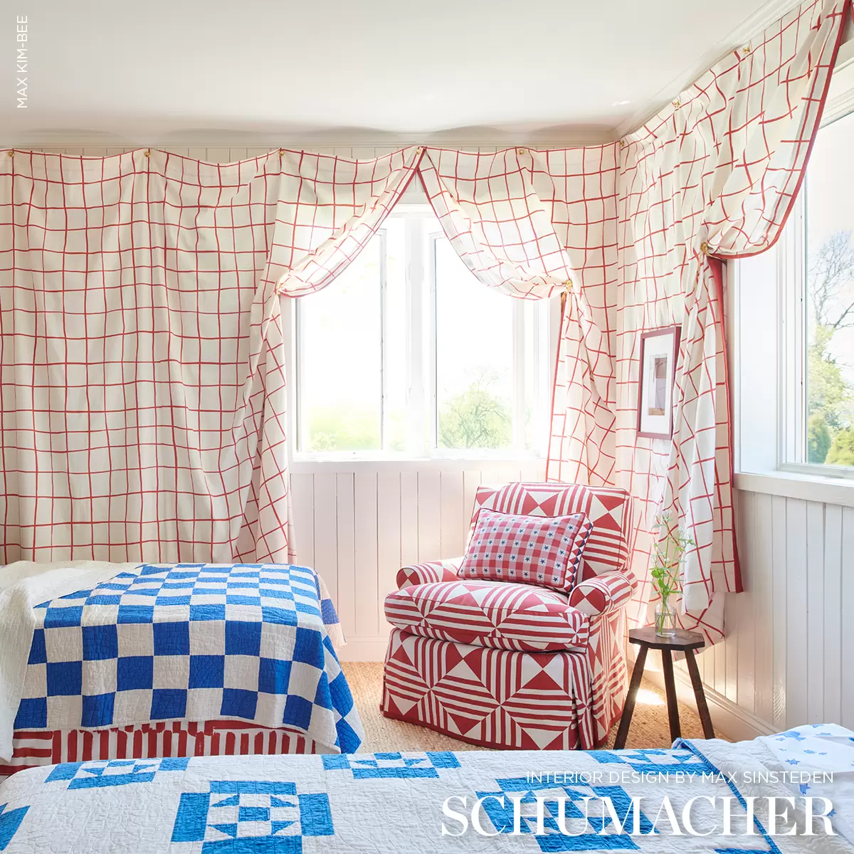 PAINTERLY WINDOWPANE_ RED