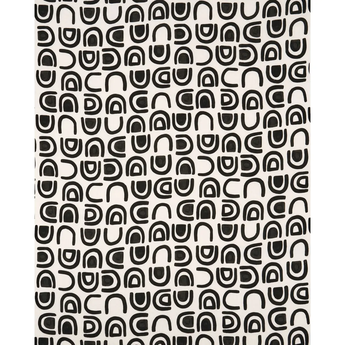 THRESHOLD PRINTED LINEN_ CARBON