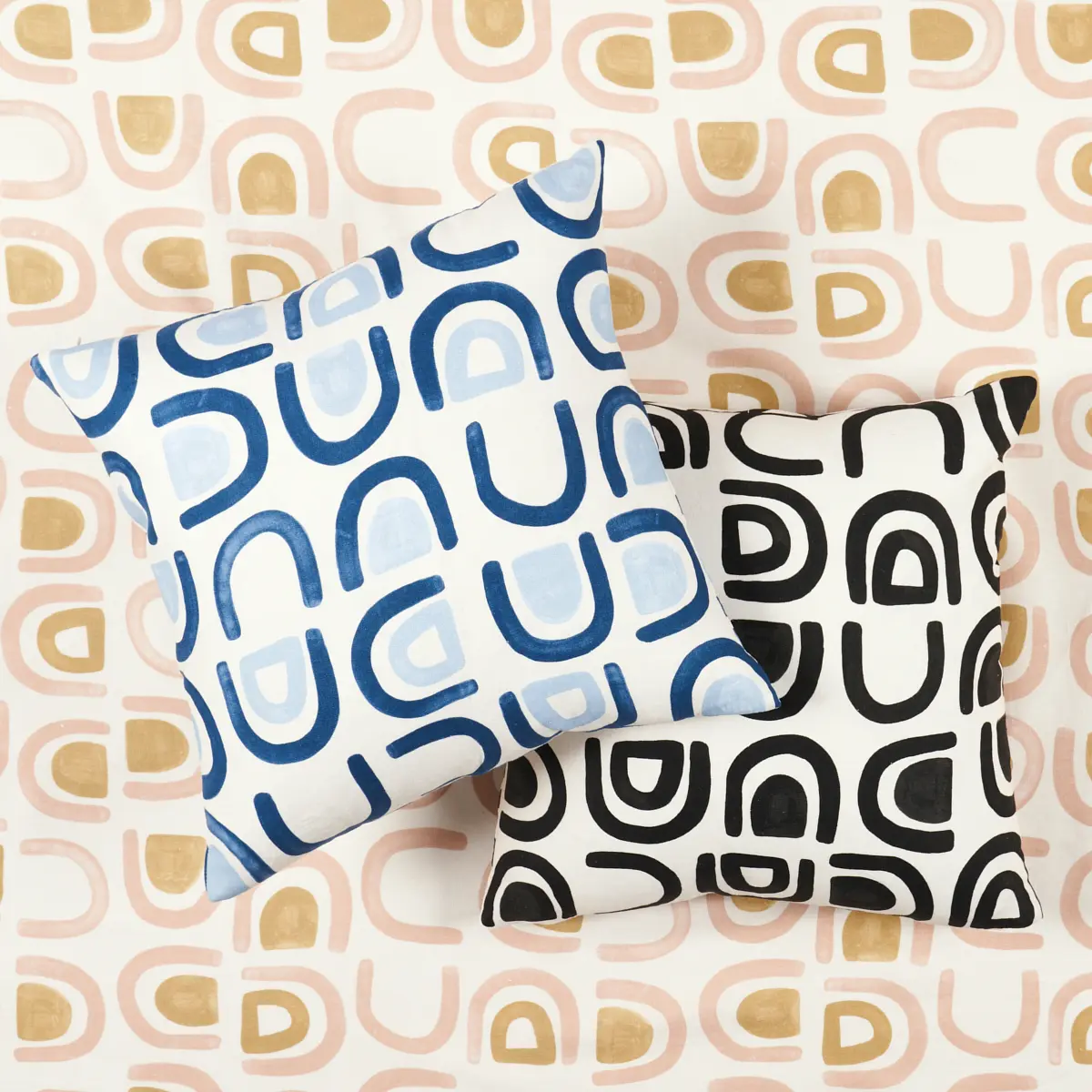 THRESHOLD PRINTED LINEN_ SALT & OCHRE