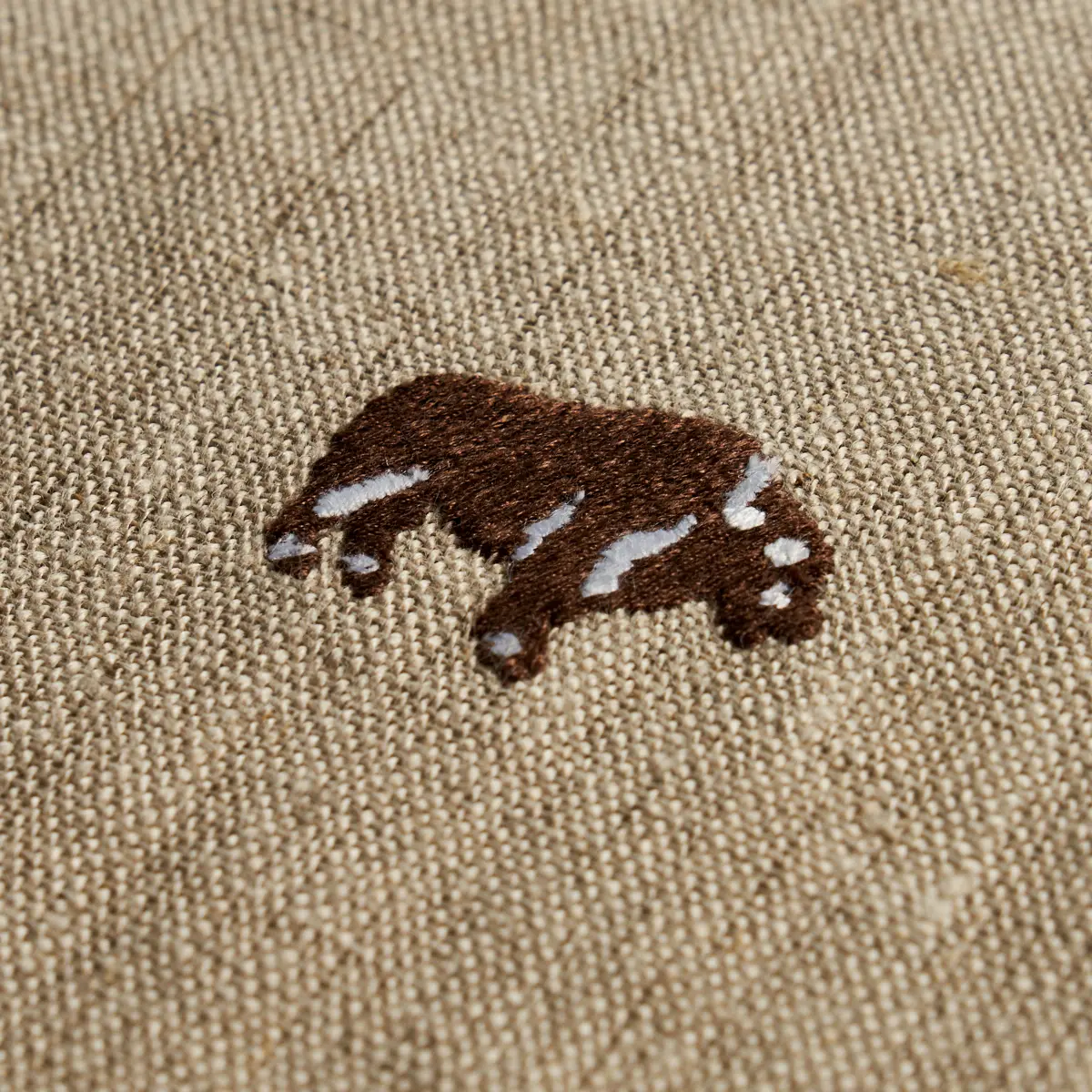 Buffalo Embroidered Linen_ NATURAL