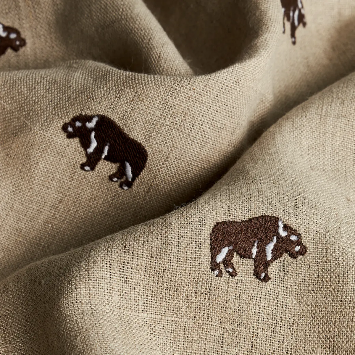 Buffalo Embroidered Linen_ NATURAL