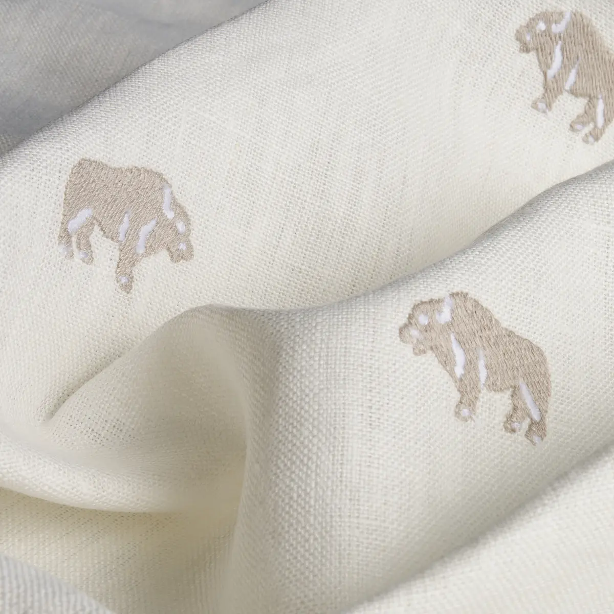 Buffalo Embroidered Linen_ IVORY