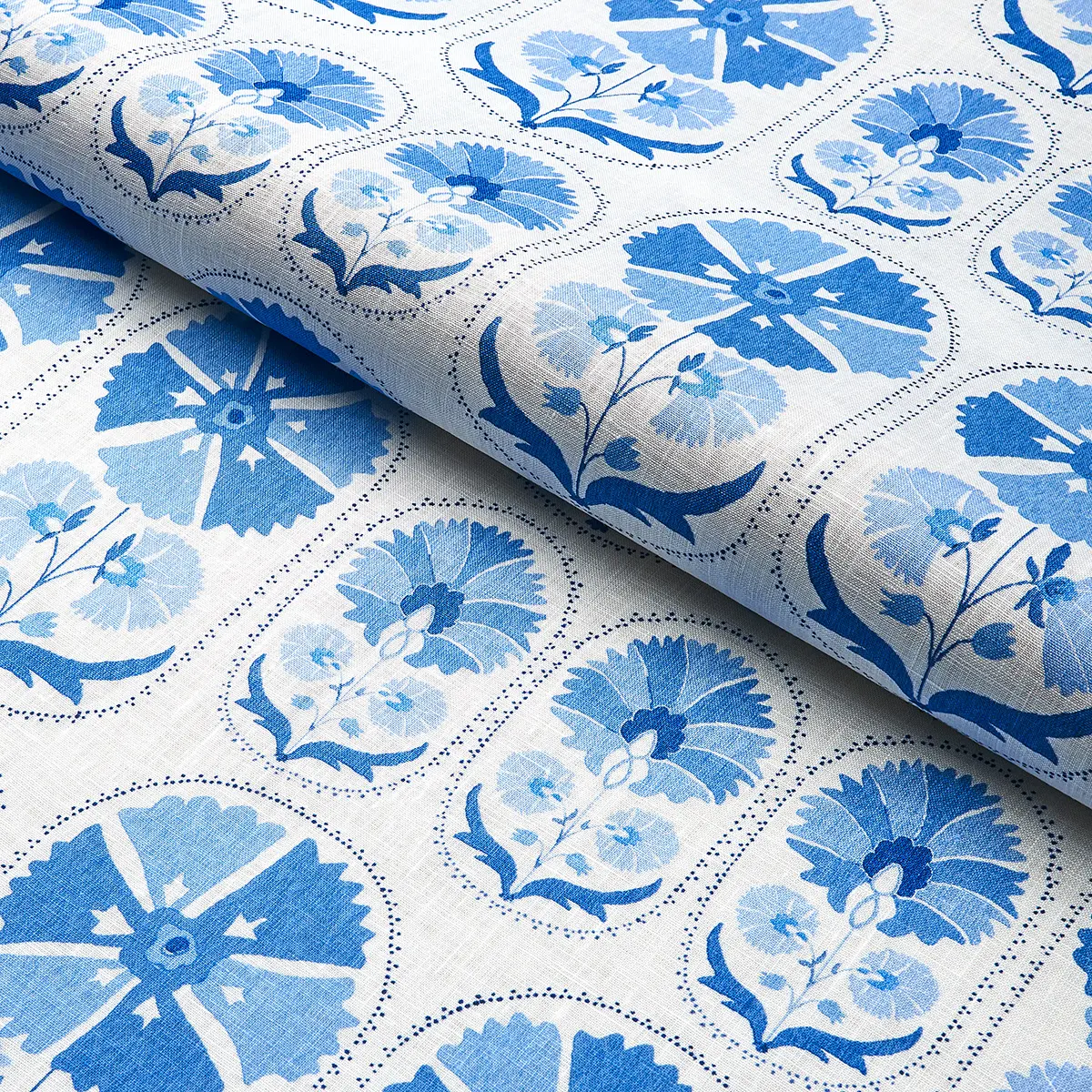 ANJUNA FLORAL LINEN PRINT_ PORCELAIN