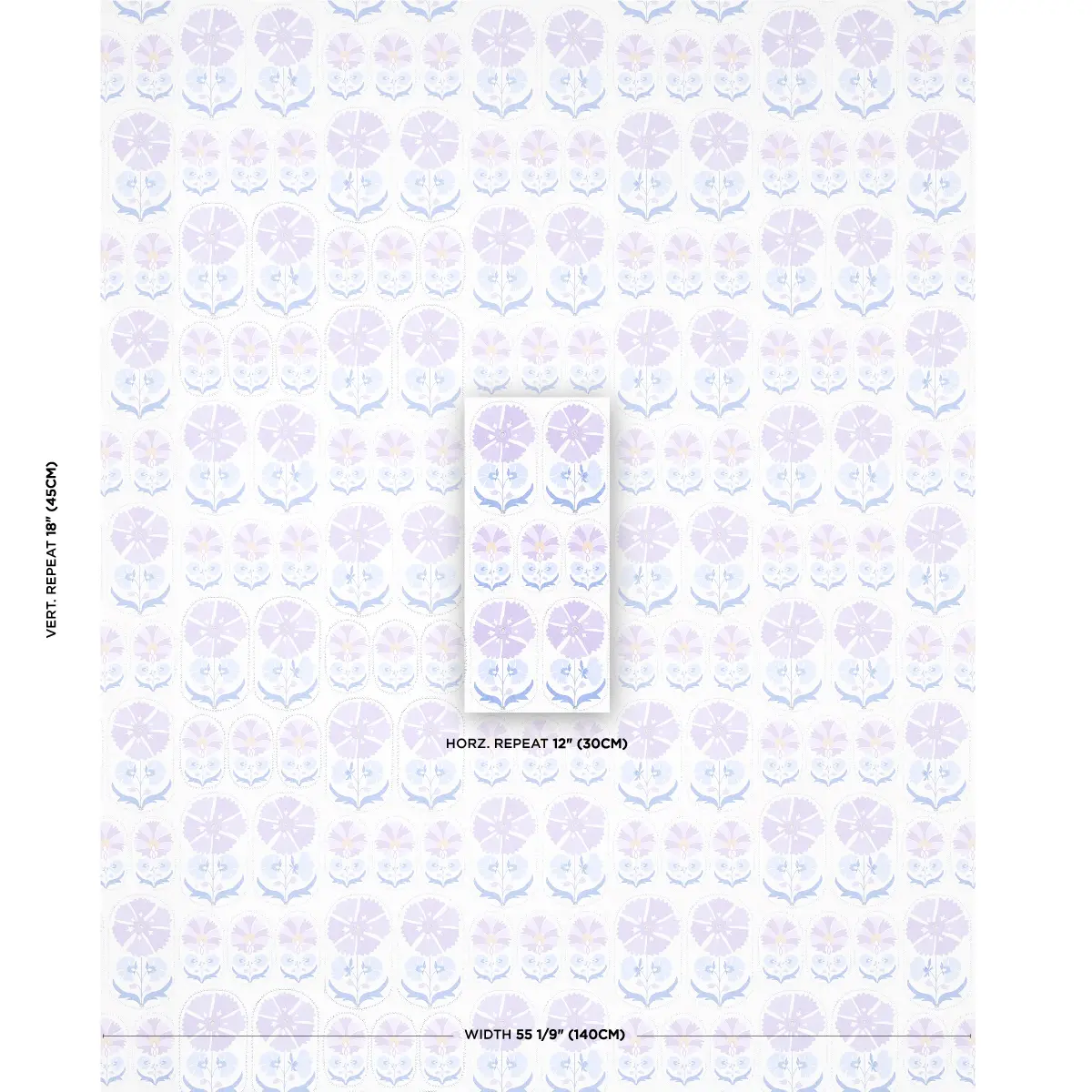 ANJUNA FLORAL LINEN PRINT_ LILAC