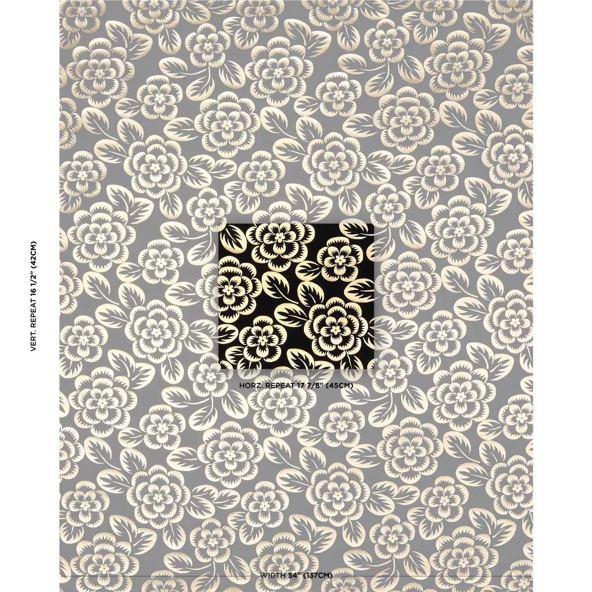 ANGELICA FLORAL_ GOLD & NOIR
