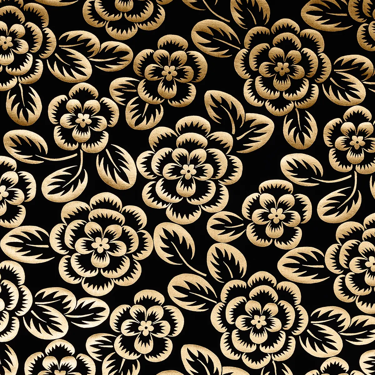 ANGELICA FLORAL_ GOLD & NOIR