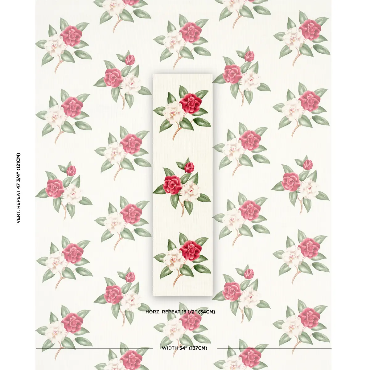 CASABLANCA FLORAL INDOOR/OUTDOOR_ GARNET