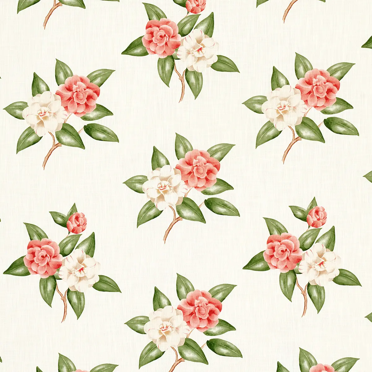 センペルビウム Casablanca Casablanca Floral Indoor/Outdoor - Coral Fabrics | Schumacher