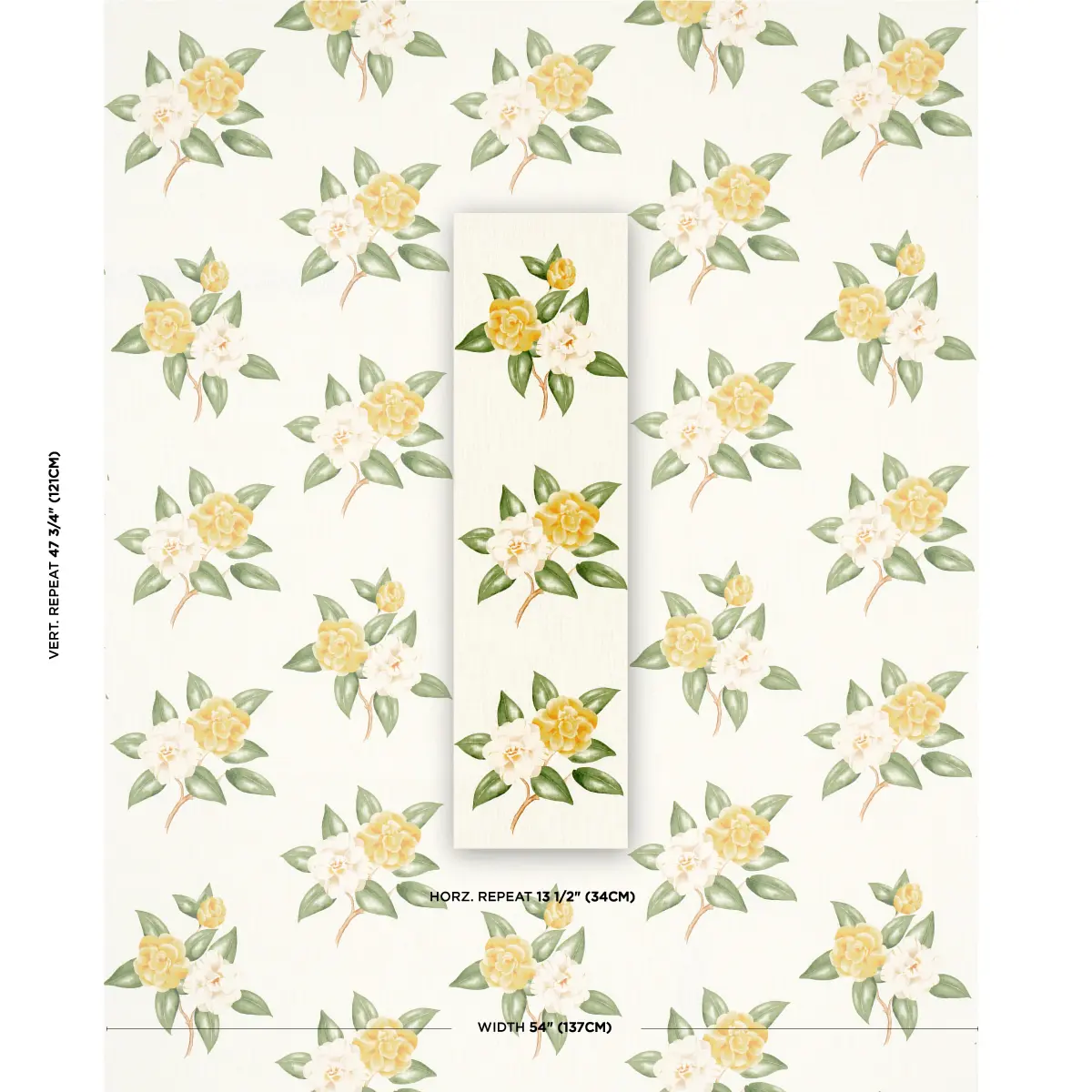 CASABLANCA FLORAL INDOOR/OUTDOOR_ PALE YELLOW