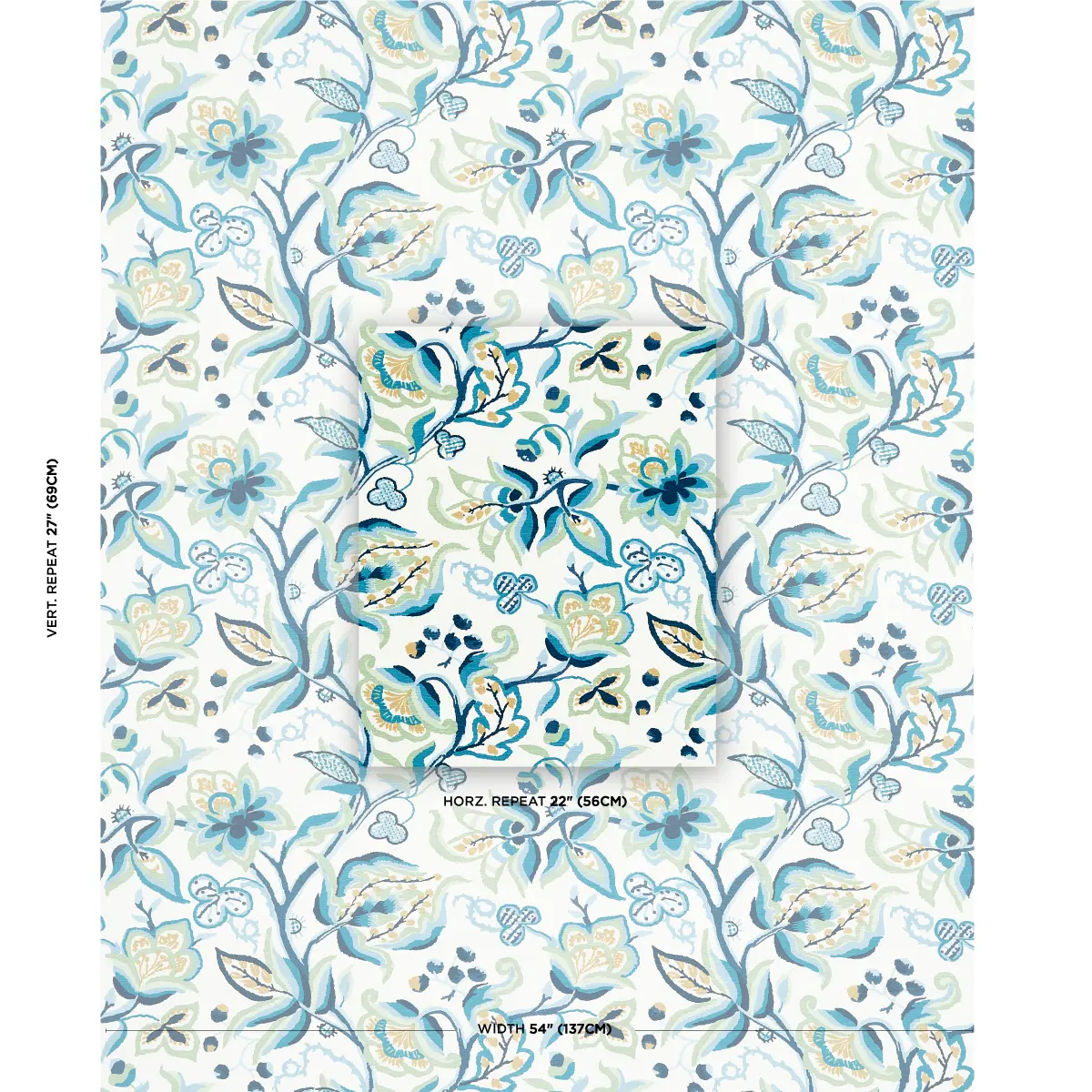 ALEXANDRA VINE LINEN_ NAVY & LEAF