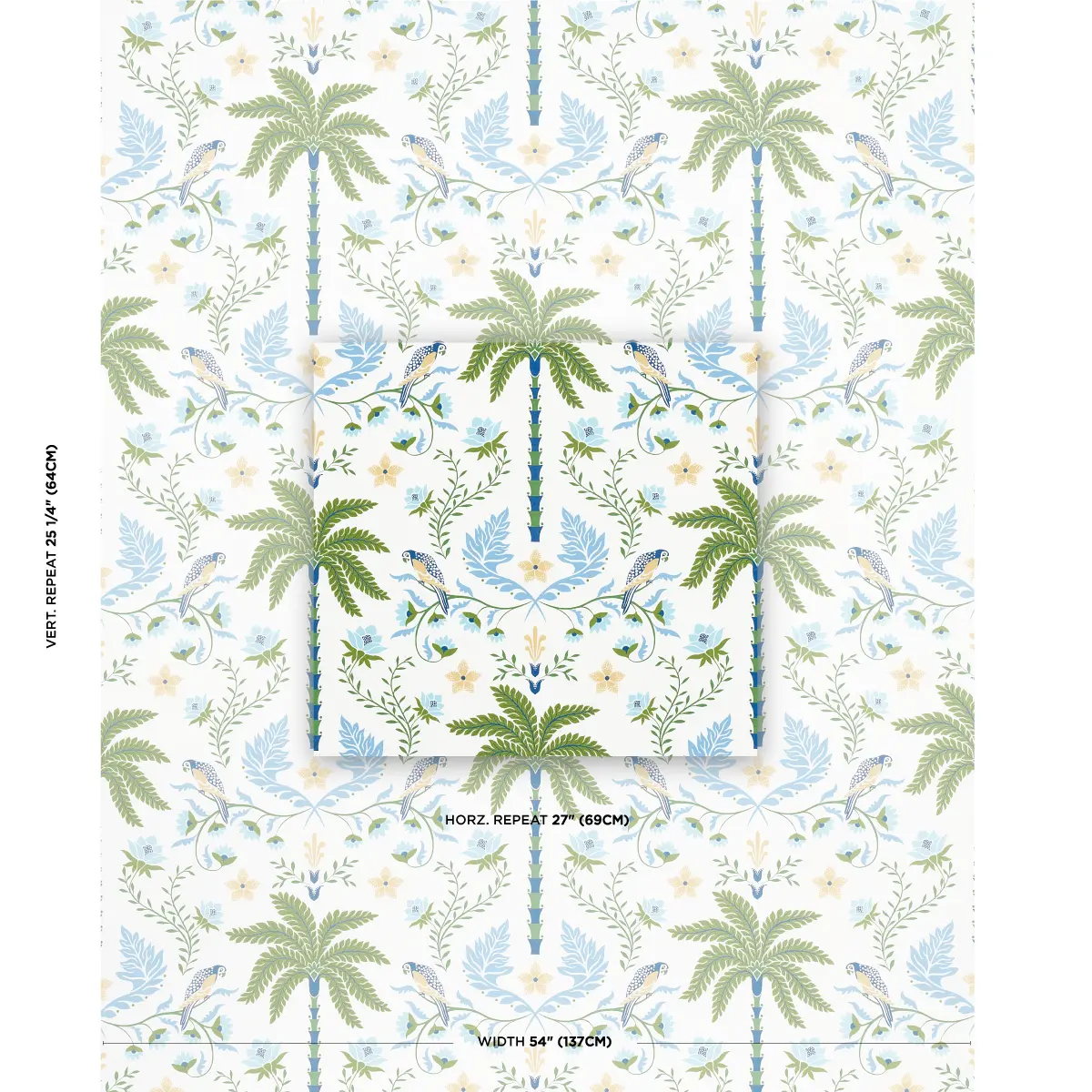 ISLAND PALM INDOOR/OUTDOOR_ BLUE & GREEN