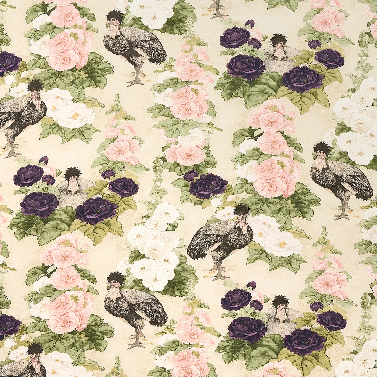 LADY HOLLYHOCK_ CREME