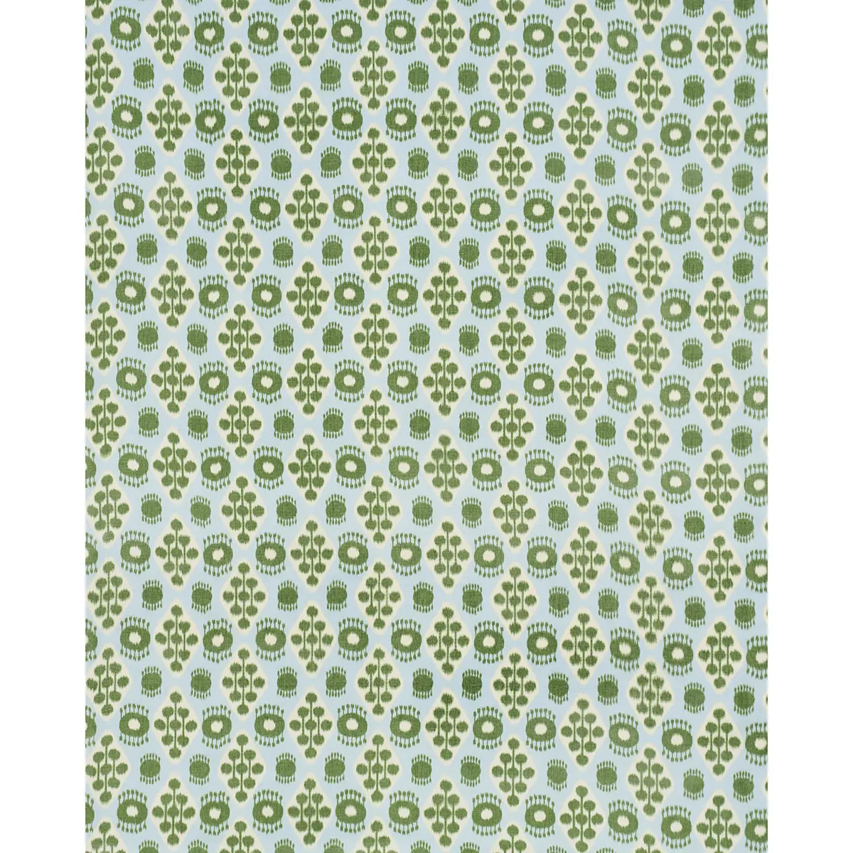 HAMILTON IKAT_ BLUE AND LEAF
