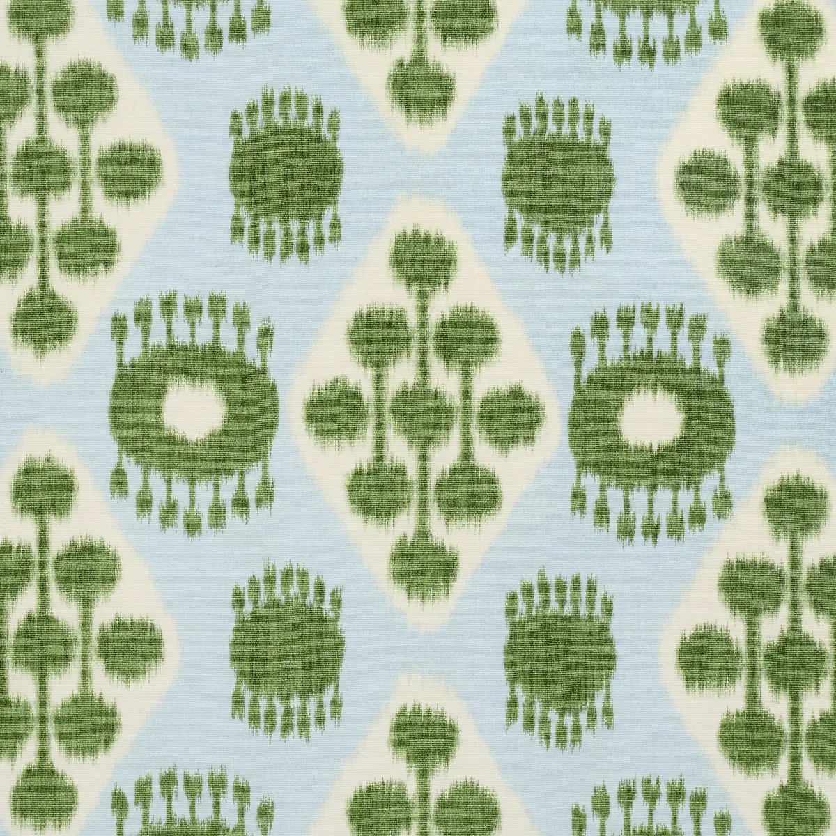 HAMILTON IKAT_ BLUE AND LEAF
