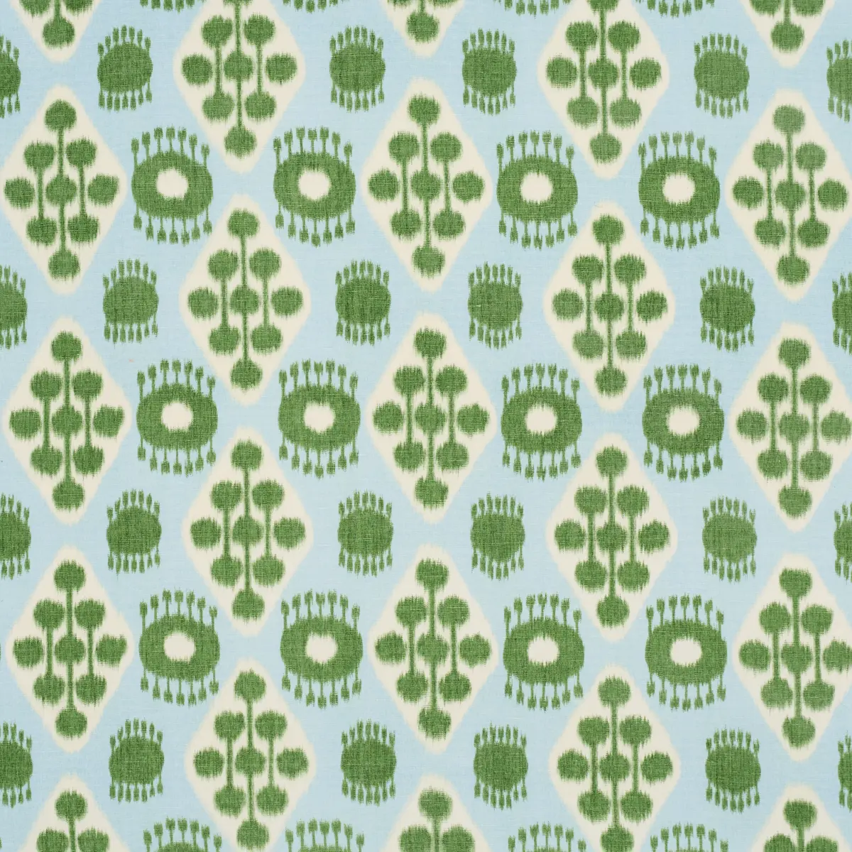 HAMILTON IKAT_ BLUE AND LEAF