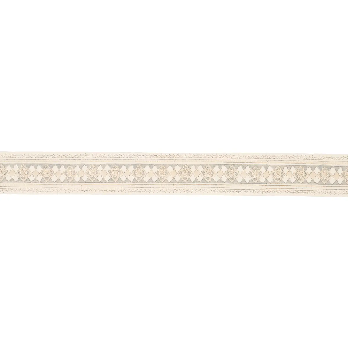 AMIRA HAND BLOCK PRINTED TAPE_ SAND & GREY