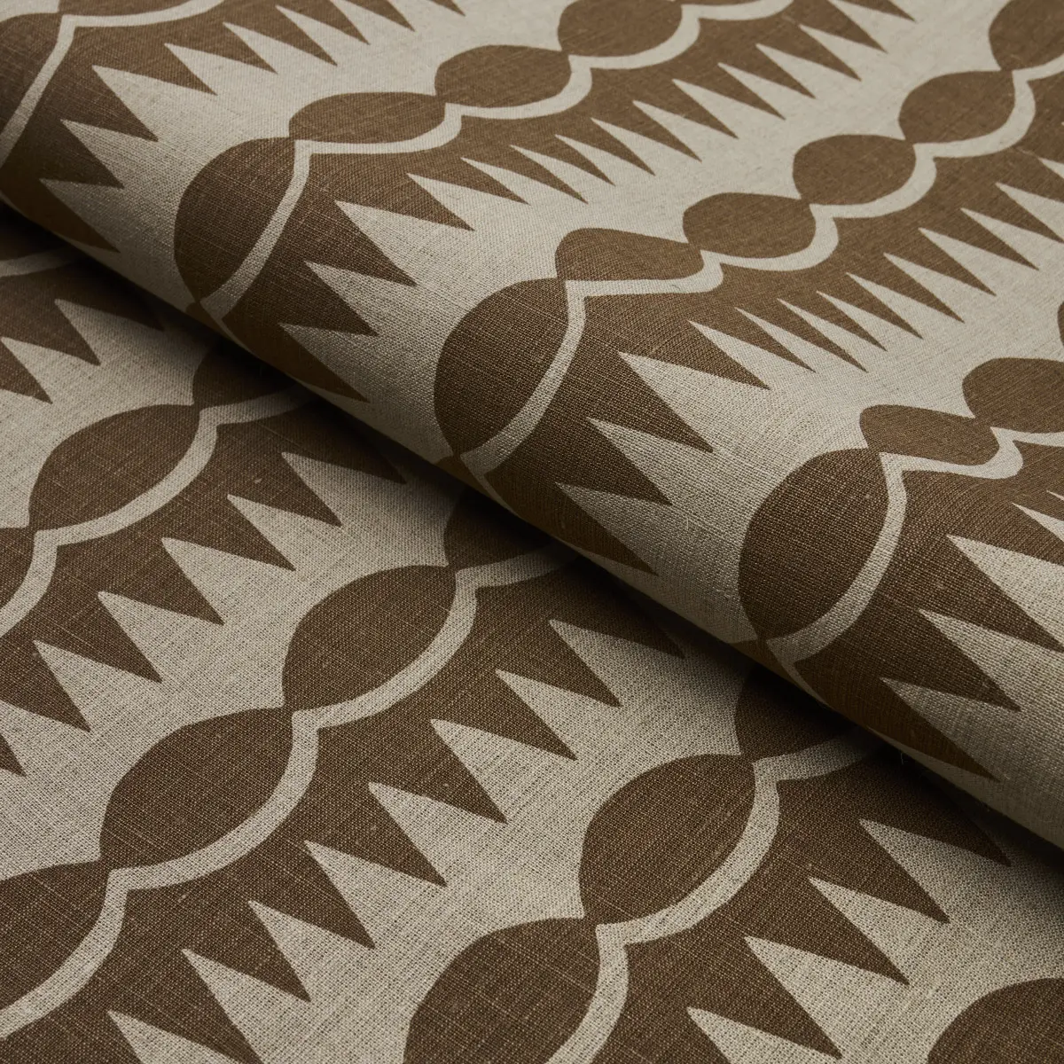 DAGGER STRIPE_ BROWN ON NATURAL