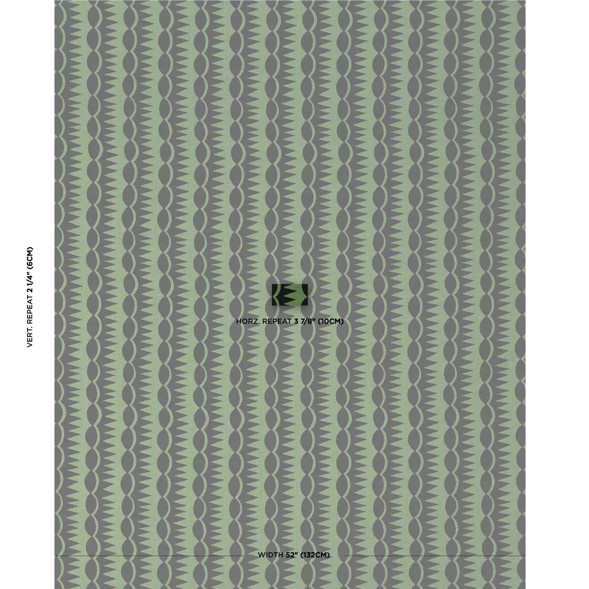 DAGGER STRIPE_ BLACK ON GREEN