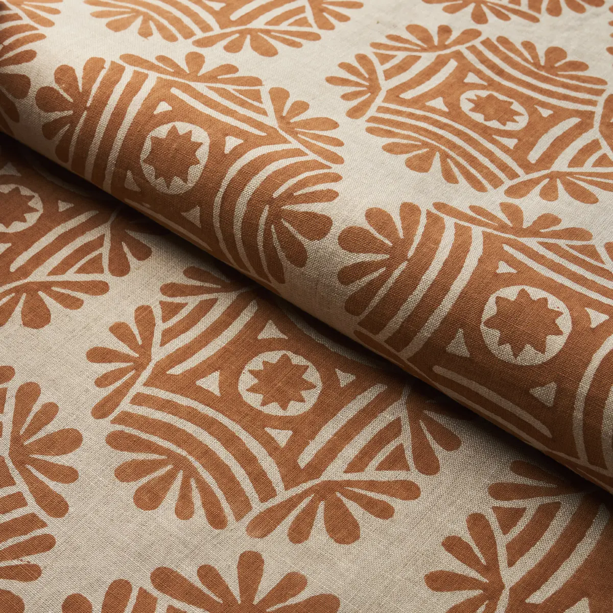 GILDED STAR BLOCK PRINT_ CINNAMON