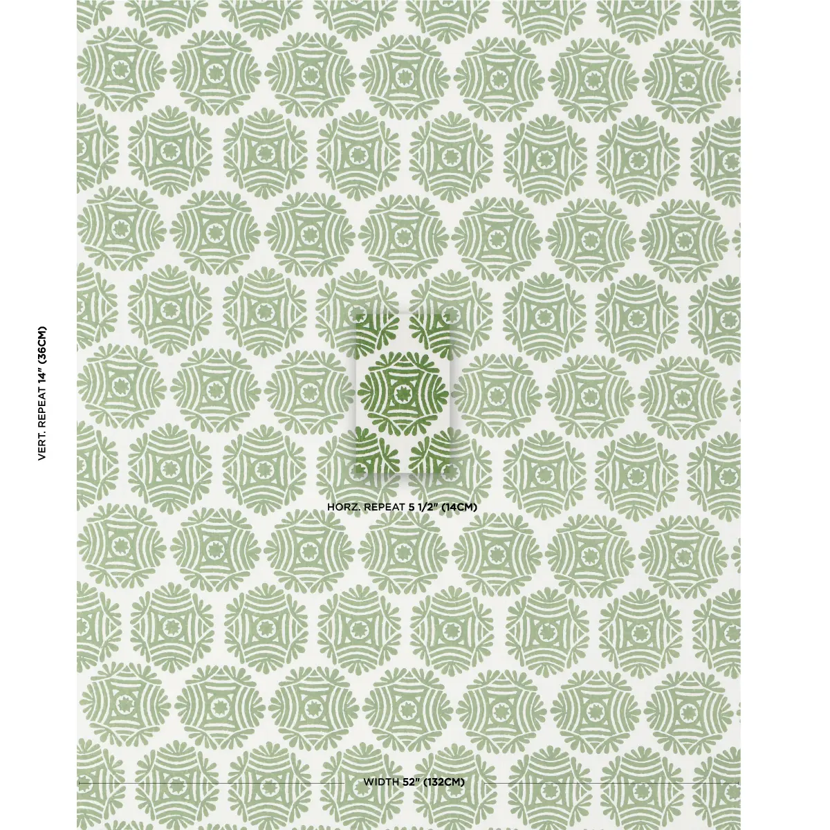 GILDED STAR BLOCK PRINT_ GREEN