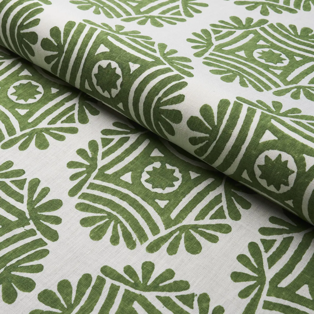 GILDED STAR BLOCK PRINT_ GREEN