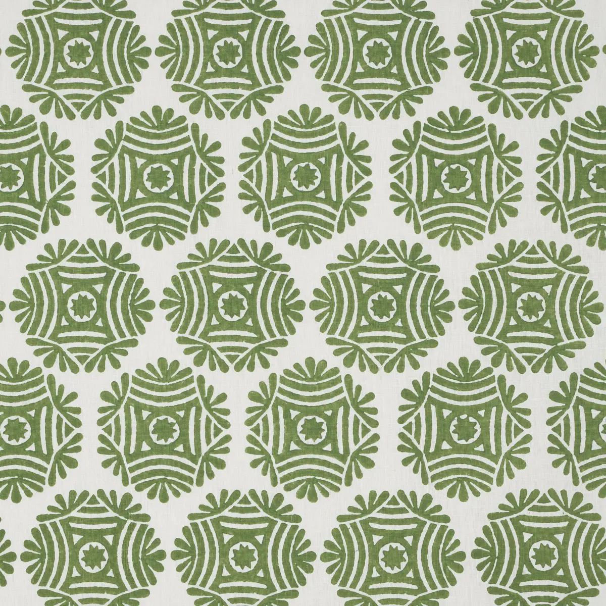 GILDED STAR BLOCK PRINT_ GREEN
