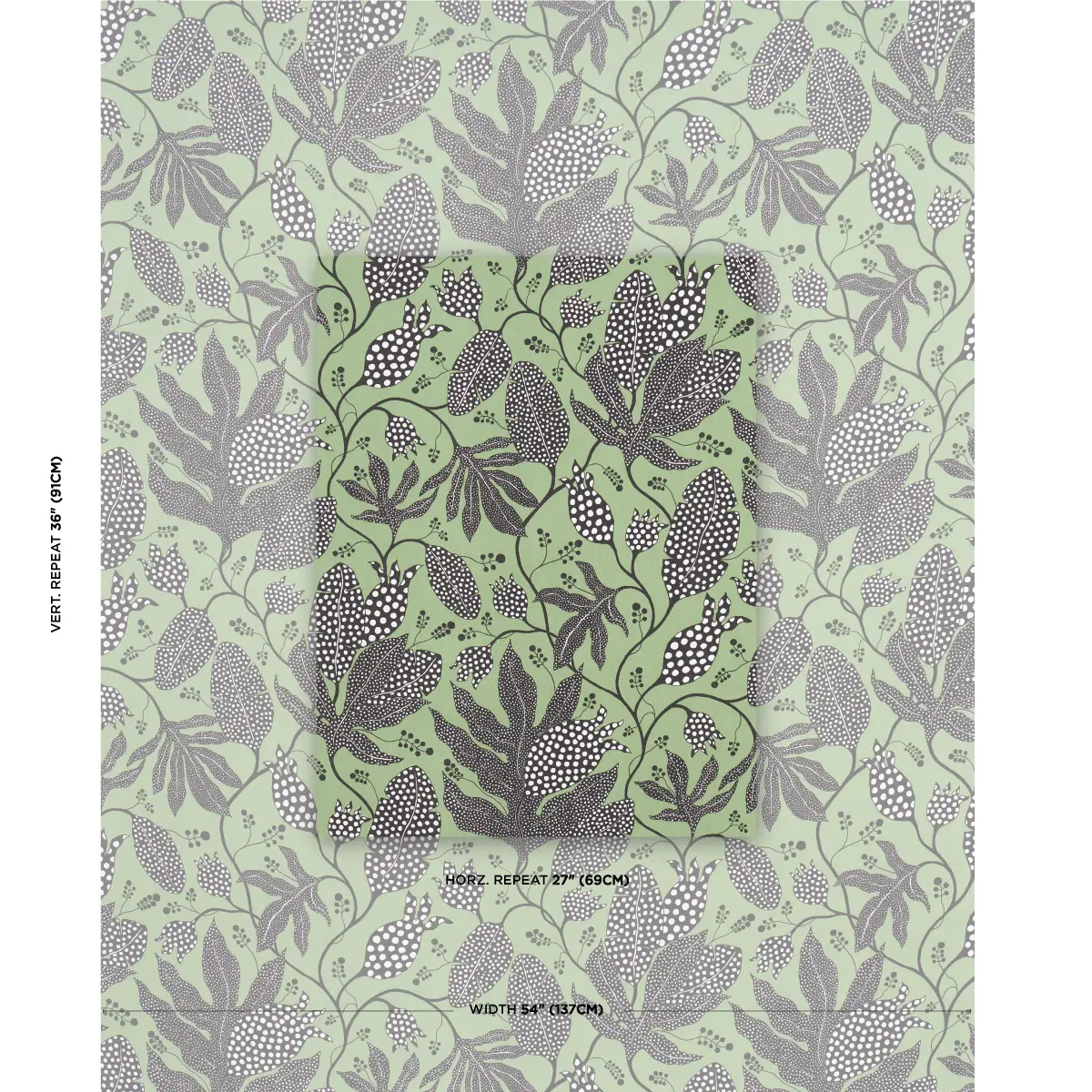 POLKA DOT JUNGLE_ BLACK & GREEN