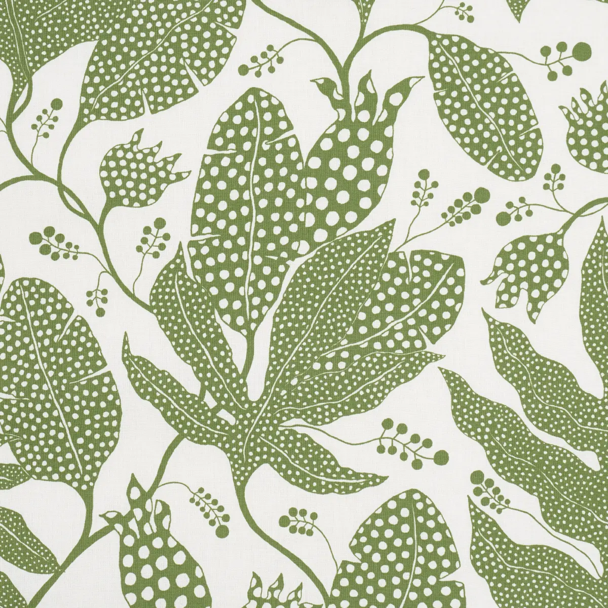 POLKA DOT JUNGLE_ GREEN & IVORY