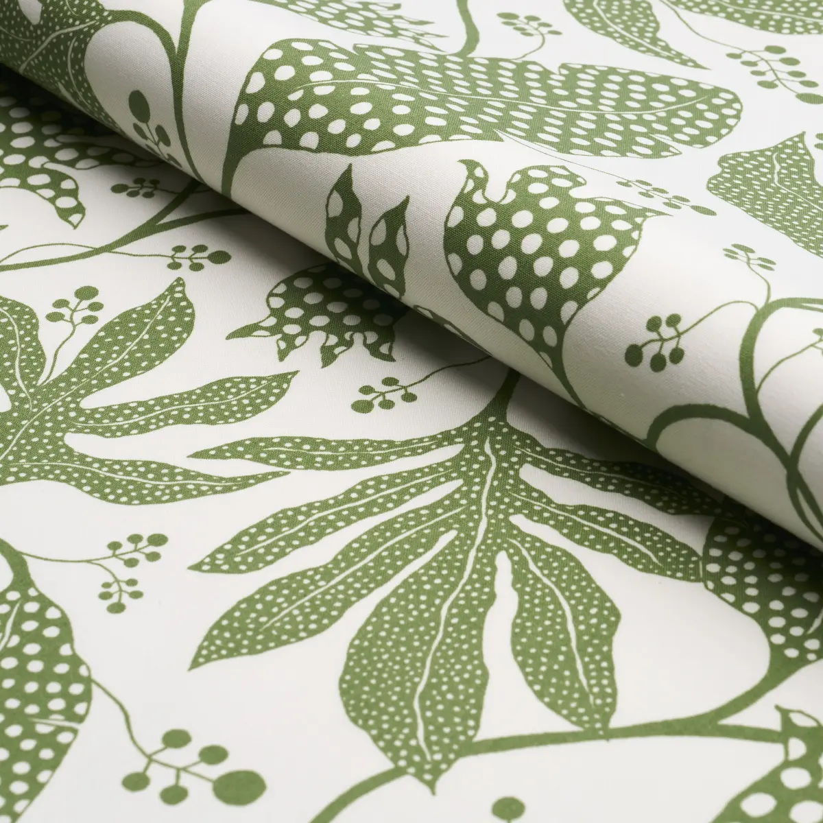 POLKA DOT JUNGLE_ GREEN & IVORY